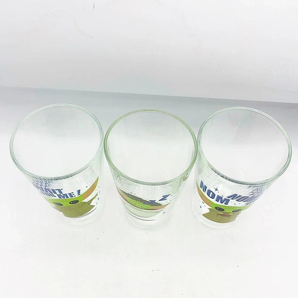 Set of 3 Star Wars Mandalorian‎ Grogu Baby Yoda Glass Tumbler Set 16oz